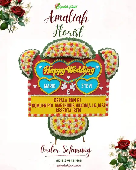 Papan Bunga Pernikahan Tenjolayar